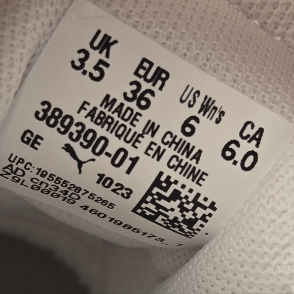 Puma Carina Platform Sneakers White Leather Women’s Size 6 - Picture 9 of 10